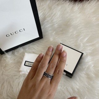 Gucci Ring with Double G in silver