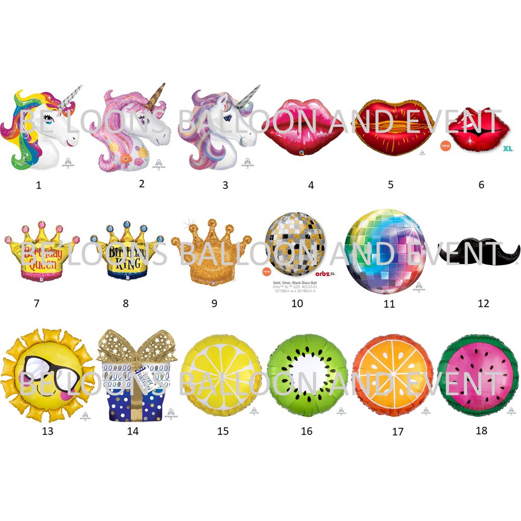 ลูกโป่งฟอยล์ Anagram/Betallic/Qualatex