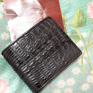 Alligator skin กระเป๋าสตางค์ใบสั้น หนัง แบบพับ แฟชั่นสำหรับผู้ชาย