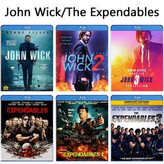 Bluray แผ่น จอห์นวิค แรงกว่านรก / โคตรคนทีมมหากาฬ (ภาค 1-3 ) บลูเรย์ หนัง John Wick/The Expendables