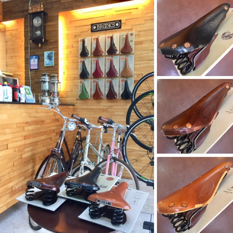 BROOKS: อาน BROOKS FLYER SPECIAL สปริงดำ หมุดทองแดง