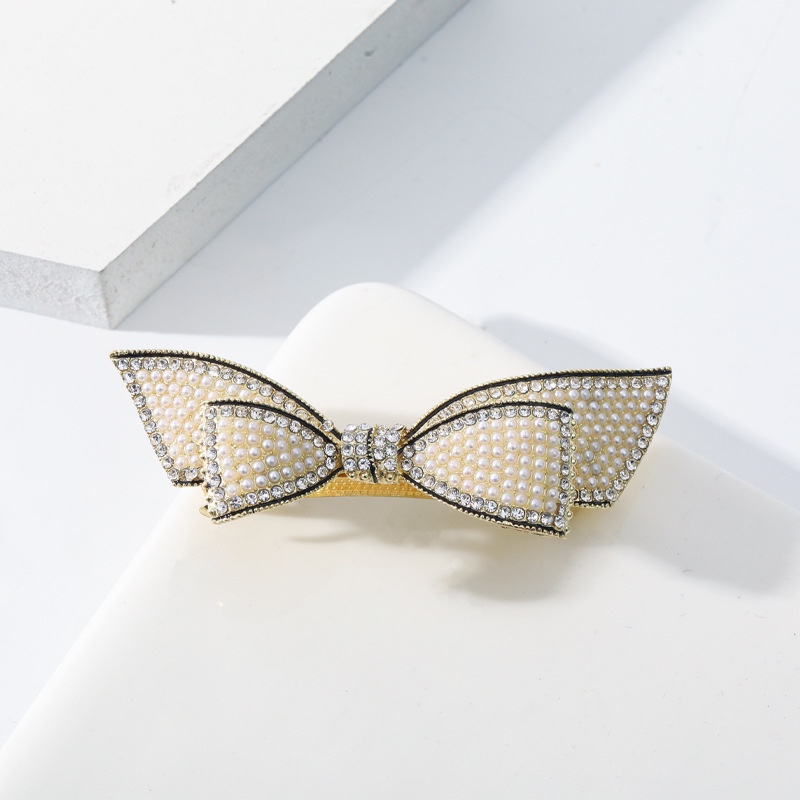 สง่างามโบว์กิ๊บคุณภาพสูงมุกฤดูใบไม้ผลิคลิปคลิปด้านบนหวานแสงหรูหราเรียบกิ๊บหมวกด้านหลังศีรษะ - รูปที่ 4