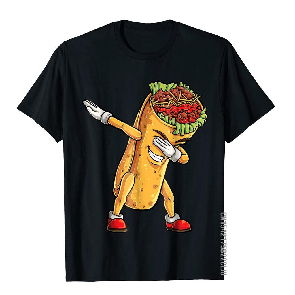 เสื้อยืด ผ้าฝ้าย พิมพ์ลายกราฟฟิค Dabbing Burrito Cinco De Mayo สําหรับผู้ชาย และผู้หญิงS-5XL