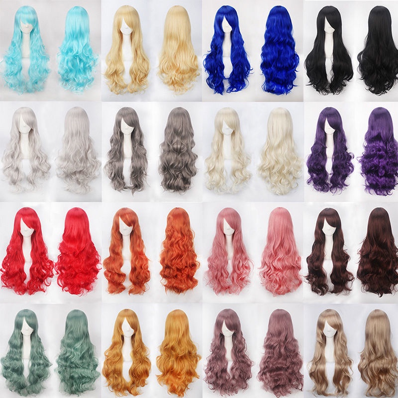 European and American COS color animation wig button net high ...