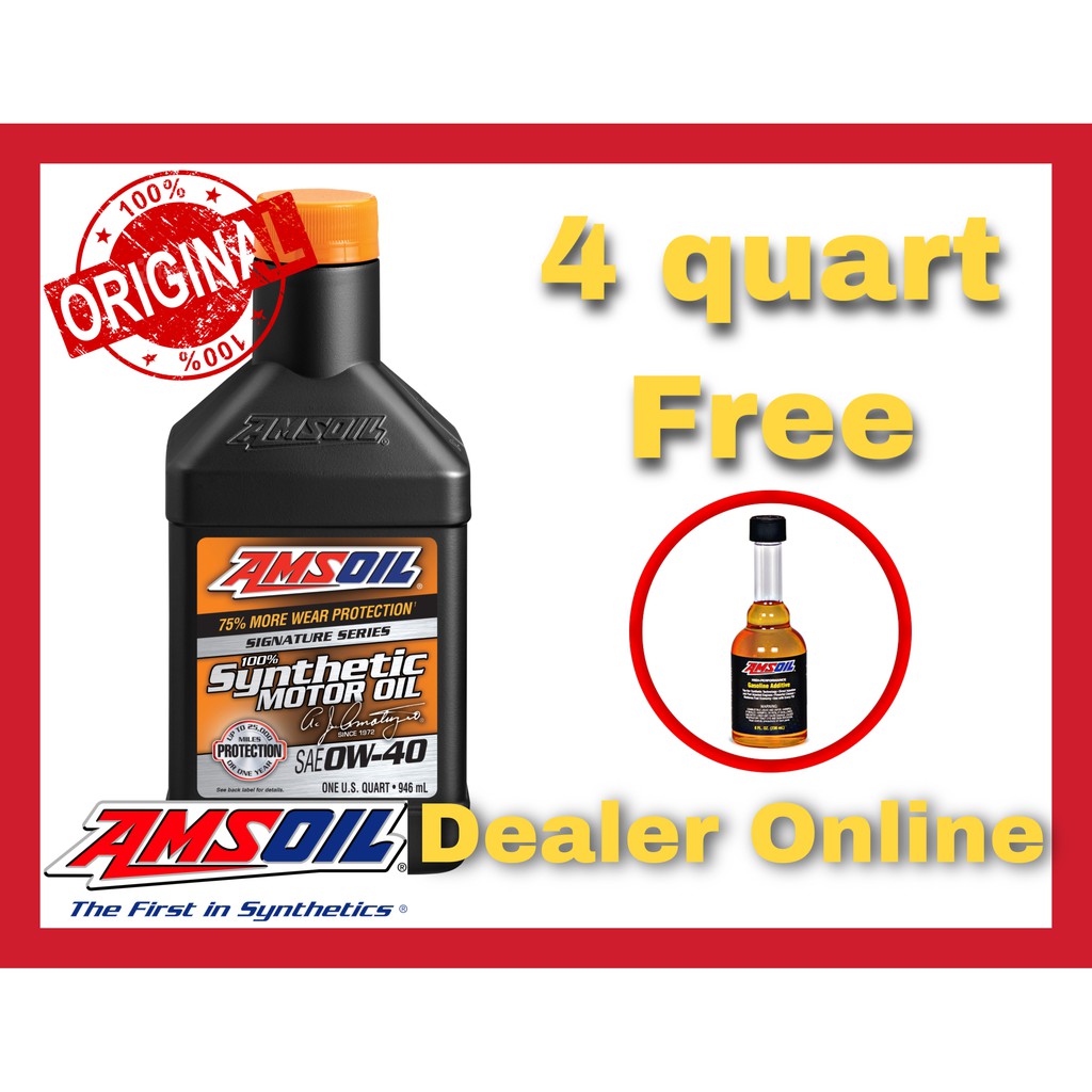 Amsoil Signature Series SAE 0w-40 น้ำมันเครื่องสังเคราะห์แท้ 100%