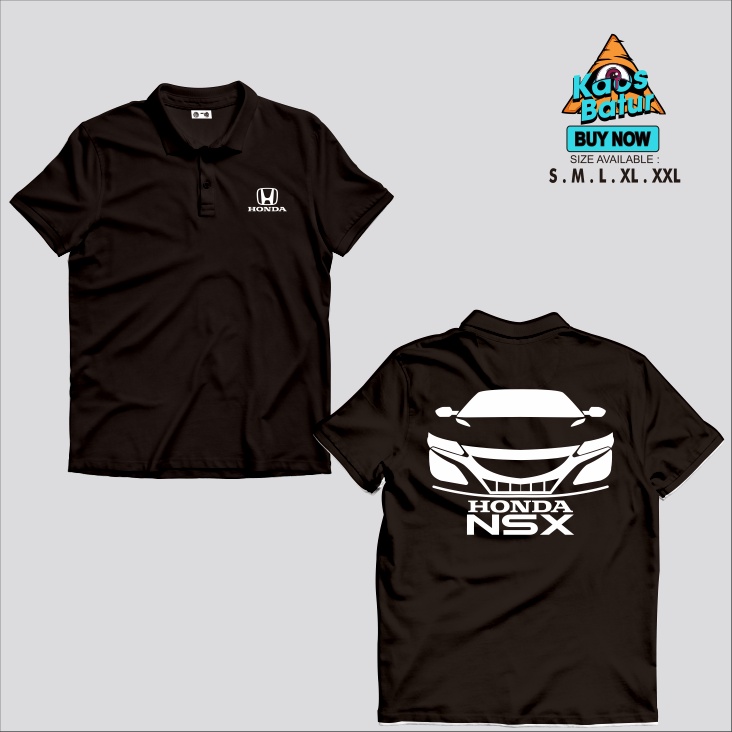 HONDA NSX SILHOUETTE TD เสื้อโปโลรถยนต์คอปก