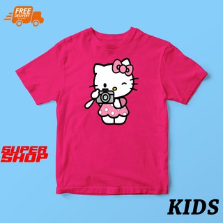 เสื้อยืดผ้าฝ้ายKIDS HELLO KITTY D3 TSHIRT COTTONL XL  XXL 3XL