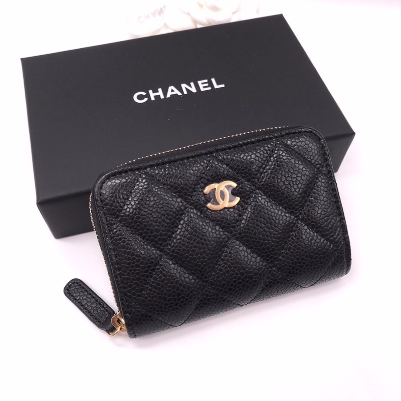 Chanel o coin purse zippy wallet