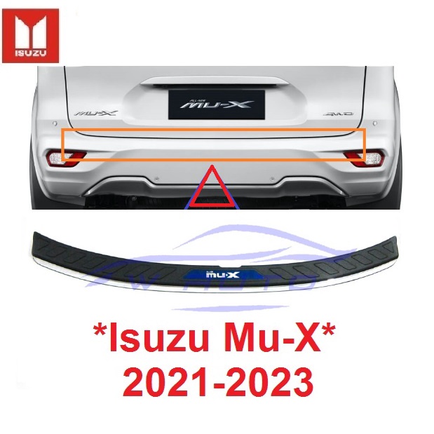 กันรอยท้ายรถ ISUZU MU-X MUX 2021 2022 2023 2024 กันรอย ประตูหลัง อีซูซุ มิวเอ็กซ์ คิ้วประตู กันรอย ท