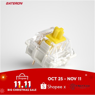 [Linear] Gateron Yellow Pro พรี-หล่อลื่นจากโรงงาน คีย์บอร์ด สวิตซ์ Mechanical keyboard Switch 3pins กล่อง 35 ชิ้น/กล่อง