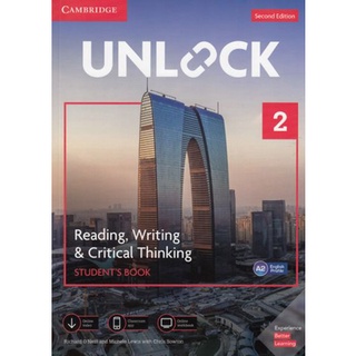 DKTODAY หนังสือ UNLOCK READ&amp;WRITE 2:SB WITH ONLINE WB PACK (2ED)