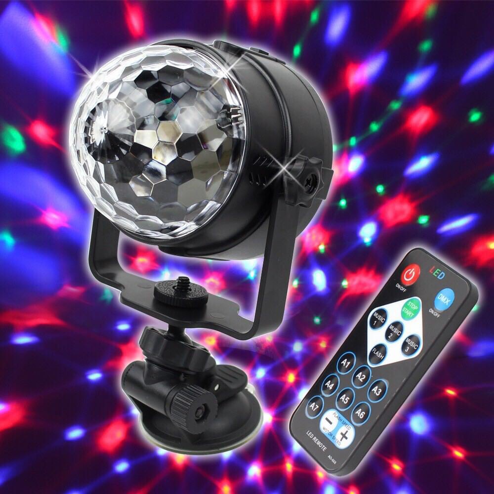 ✘❍❅Salad-so ไฟดิสโก้ ไฟดีสโก้ Disco light ไฟเทค ไฟปาร์ตี้ ตามจังหวะ LED Party Light พร้อมรีโมท No.43