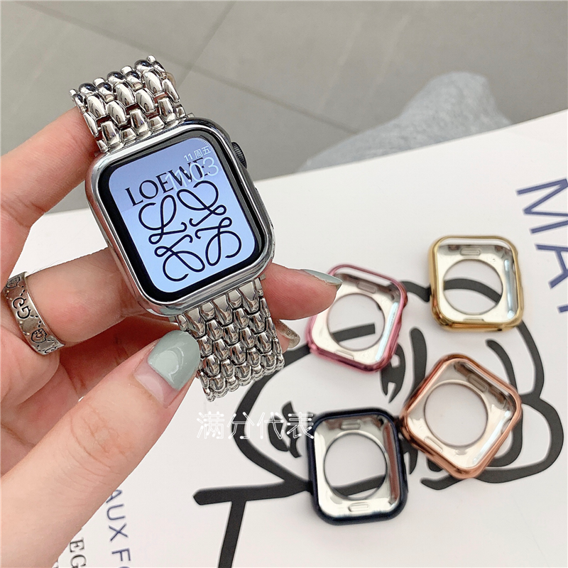 APPLE WATCH case is suitable for iWATCH 1/2/3/4/5/6 SE generation TPU anti-drop case watch soft case 38mm 40mm watch frame 42mm 44mm apple watch case