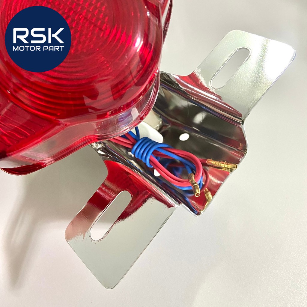 ไฟท้าย ชุดไฟท้าย พร้อมขายึด เหล็กชุบ สำหรับรถมอเตอร์ไซค์ ฮอนด้า HONDA CB100 cb100 ซีบีร้อย - รูปที่ 2