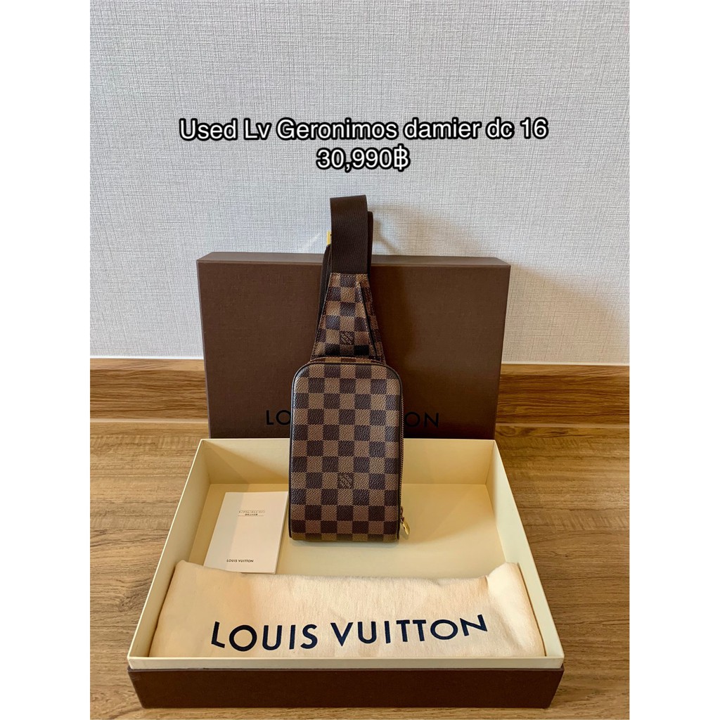 Louis Vuitton Geronimo Gold hardware Damier ebene Cloth ref.217094 - Joli  Closet