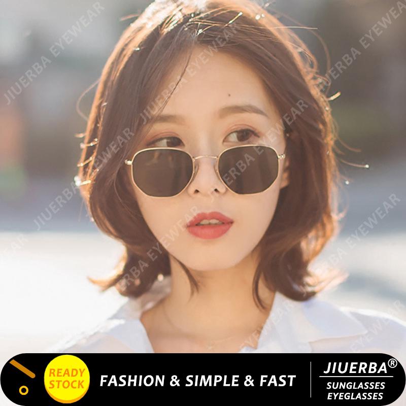 【ผู้หญิงแว่นตากันแดด】Korean Retro Small Square Metal Frame Sunglasses Women/Men