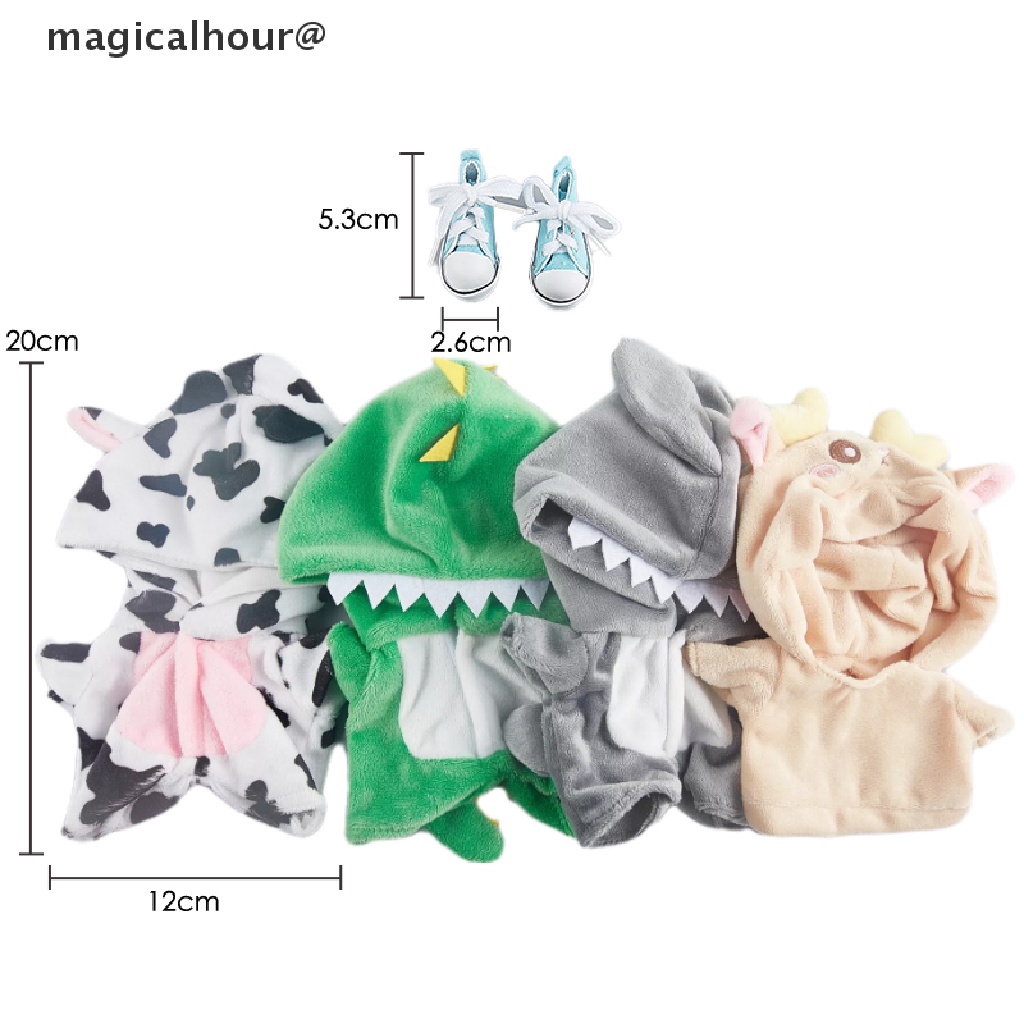 magicalhour Dinosaur Onesie Pants 20cm Doll Suit Pajamas Doll Clothes Doll Accessories *On sale