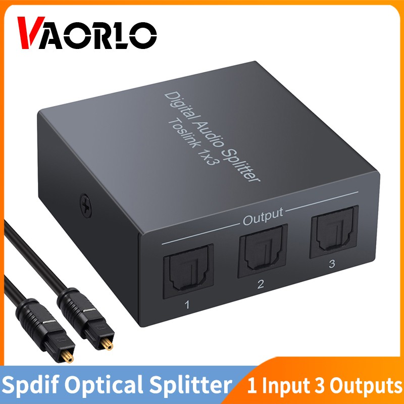 3 way Spdif Toslink Optical Digital Audio Splitter One อินพุต 3 เอาต์พุต Optical Splitter รองรับสําหรับ LPCM2.0 DTS -AC3