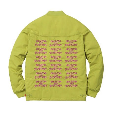 PROSPER - Supreme x Thrasher Poplin Crew Jacket Pea Green #1