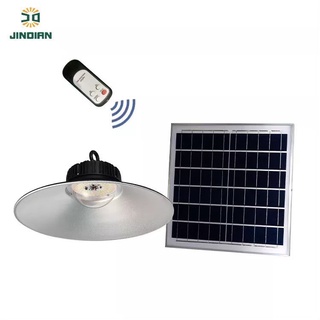 JD-6128 โคมไฟไฮเบย์พลังแสงอาทิตย์ ยี่ห้อJD Jindianแท้ high bay Solar เปิด-ปิดอัตโนมัติได้ สลับได้2สีในโคมเดียว ไล่ยุงได้