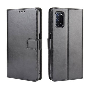 OPPO A92 เคส Leather Case เคสโทรศัพท์ Stand Wallet OPPO A92 A 92 OPPOA92 เคสมือถือ Cover