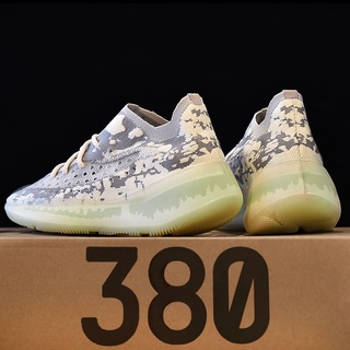 Yeezy 380 รองเท้าผ้าใบแฟชั่นรองเท้าผู้ชายระบายอากาศได้