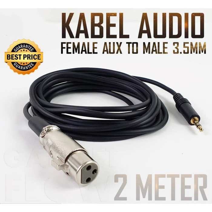 สาย XLR 3.5 มม. สําหรับไมโครโฟน BM700 BM800 BM8000 - 2 เมตร AV129