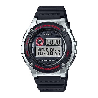 นาฬิกา Casio STANDARD DIGITAL รุ่น W-216H-1CV ของแท้ รับประกัน 1 ปี