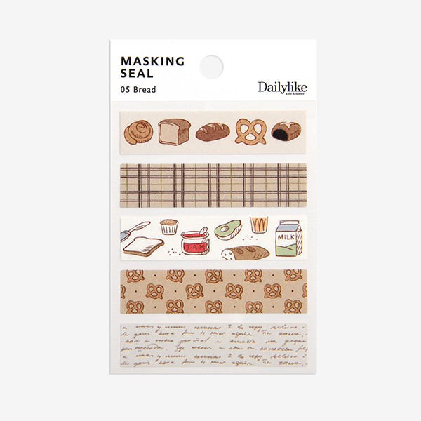 Masking Seal เทปตกแต่งไดอารี่แบบแผ่น ลายน่ารักจากเกาหลี ของแท้ พร้อมส่ง Dailylike