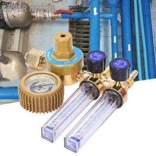 Super Motor 0.25MPa Argon Gas Pressure Reducer Regulator Double Gauge Meter Welding Accessory