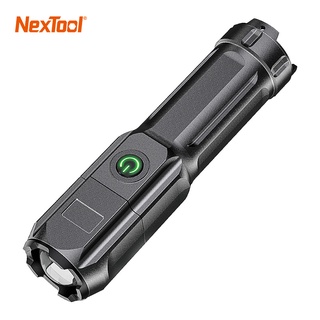 NexTool ไฟฉายแรงสูงพกพา ส่องไกลถึง ไฟฉายชาร์จไฟด้วย USB  ไฟฉายซูมได้ ไฟฉายแสงสว่างแรงสูง ไฟฉายส่องทางไกล Outdoor Glare Flashlight