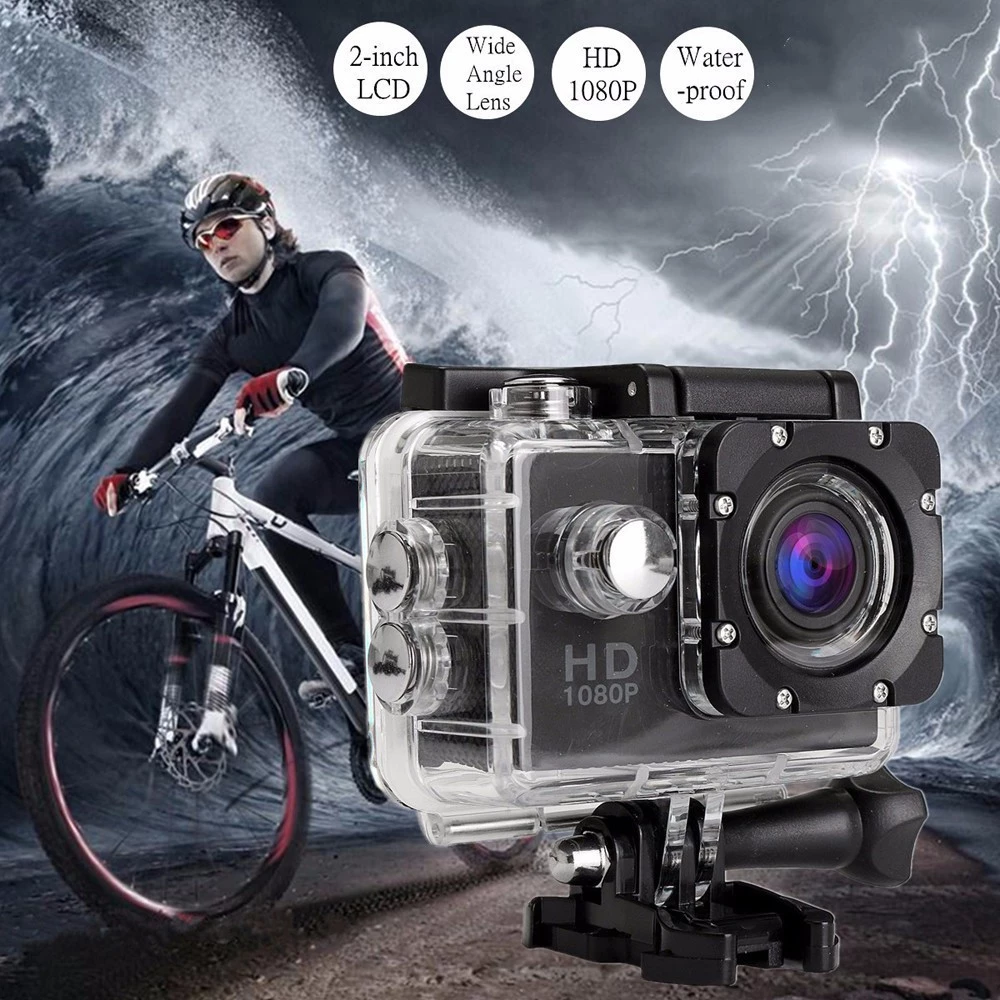 กล้องติดจักรยานและมอเตอร์ไซค์ Action Cam Full HD กันน้ำ 30m thumbnail 3