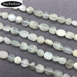 White Moonstone Beads ลูกปัดมูนสโตนสีขาวธรรมชาติหินกรวดรูปร่างผิดปกติ DIY