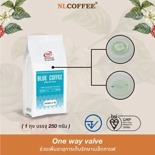 เมล็ดกาแฟคั่ว Blue Coffee by NLCOFFEE กาแฟอาราบิก้า100% (250กรัม/1 ถุง)