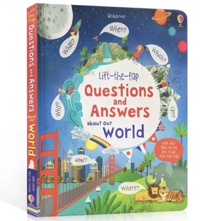 หนังสือ Usborne ภาษาอังกฤษ  Lift-the-flap Questions and Answers About world (EST)