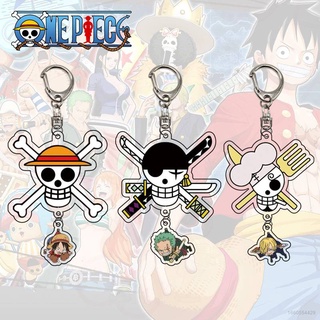 ใหม่ พวงกุญแจอะคริลิคใส จี้การ์ตูนอนิเมะ One Piece Luffy Chopper