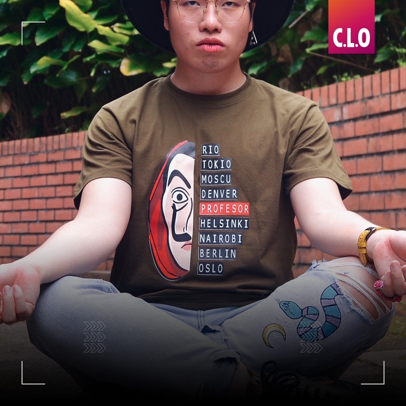 Money Heist Graphic Tee Round Neck เสื้อยืดแขนสั้น Unisex Summer Tops