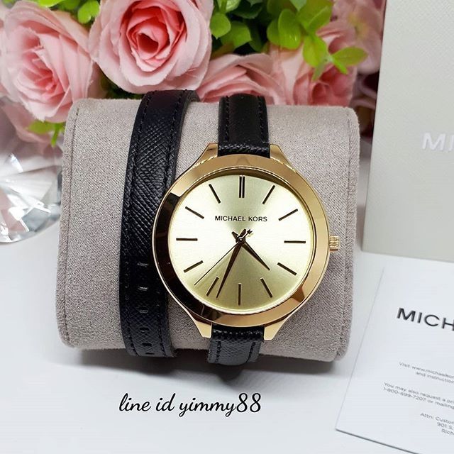Michael Kors Slim Runway Gold Tone Dial Ladies Watch MK2468 