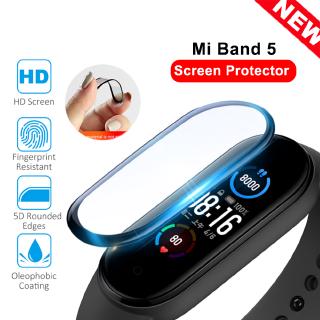 Mi Band 5 ฟิล์มป้องกันหน้าจอสำหรับ Xiaomi MiBand 5 miband 5 สมาร์ทสายรัดข้อมือป้องกันหน้าจอปก mi วง 5 Mi Band5 อุปกรณ์เสริม (สีดำ)