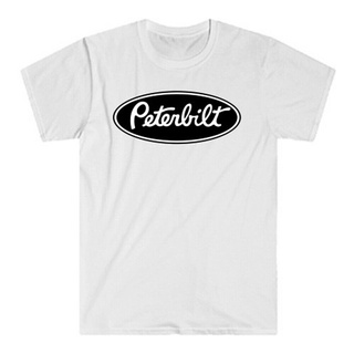 คอลูกเรือใหม่ เสื้อยืดลําลอง แขนสั้น พิมพ์ลายโลโก้ Peterbilt Truck สีขาว สําหรับผู้ชาย 2022S-5XL