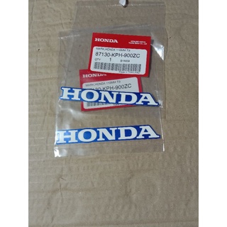 สติ๊กเกอร์HONDA 110MM.(87130-KPH-900ZC X2)ติดฝาครอบตัวถังบังลมซ้ายขวา เวฟ125S ติดรถสีน้ำเงิน,2ชิ้น