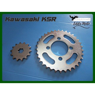 KAWASAKI KSR (14T) FRONT &amp; (34T) REAR SPROCKET SET PAIR // สเตอร์หน้า สเตอร์หลัง KAWASAKI KSR