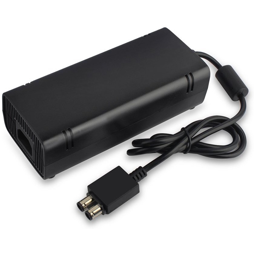 Updated Version Black Power Supply Charger Cord for Xbox 360 Slim Auto Voltage 