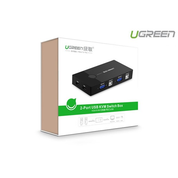 KVM Switch พร้อมพอร์ต USB 2 พอร์ต - UGREEN 30357