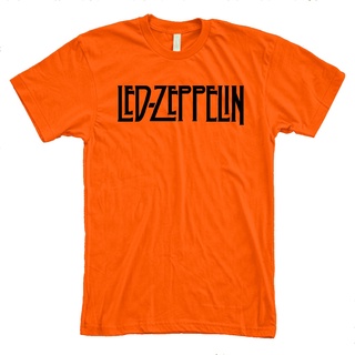 เสื้อยืดแฟชั่น เสื้อยืดสีขาว เสื้อยืดชาย - พิมพ์ MRL Led Zeppelin โลโก้เสื้อยืด Unisex เสื้อยืดสีขาว