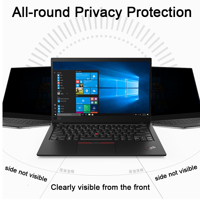 Privacy Screen 15.6 "14 13.3 21.5 24" นิ้ว "ความเป็นส่วนตัวกรองหน้าจอป้องกันสายลับคอมพิวเตอร์แล็ปท็อปตรวจสอบฟิล์มป้องกัน