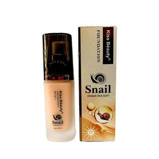 รองพื้น ผสม เมือกหอยทาก ผสม กันแดด SPF 45 PA++ Kiss beauty Foundation Snail SPF 45 PA++