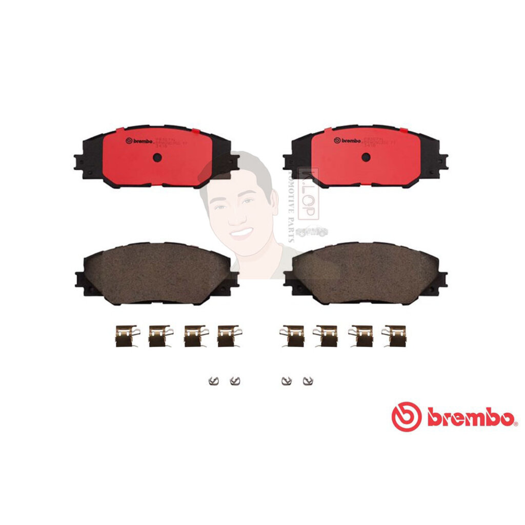 P83 071C ผ้าเบรก F (แท้ BREMBO รุ่น Ceramic) TOYOTA แฮริเออร์ Harrier (XU60) 2.0 2.0T 2.5 Hybrid ปี2