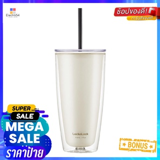 แก้วน้ำ PP 720ml LOCKnLOCK DOUBLE WALL ครีมPP TUMBLER 720ml LOCKnLOCK DOUBLE WALL CREAM