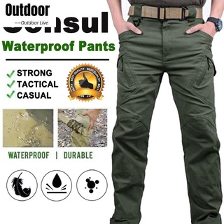 IX9 City ทหาร Casual Men กางเกงเดินป่า pantalones hombre Cargo Waterproof Pants